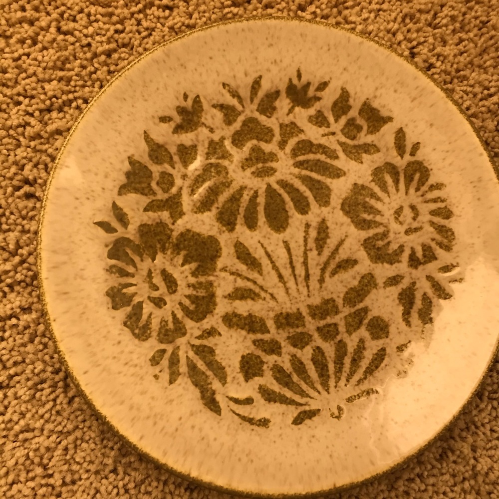 Antique Mid Century Modern Redwing ‘Damask’ Plates